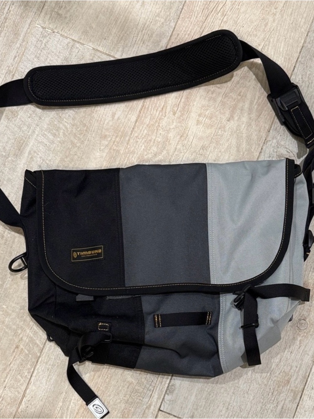 Timbuk2 Two-Tone Black and Gray Messenger Bag